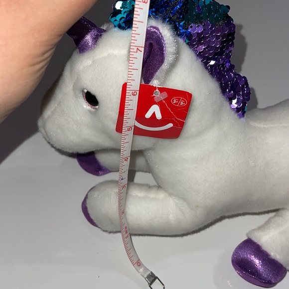Purple unicorn stuffed animal - Picture 9 of 10